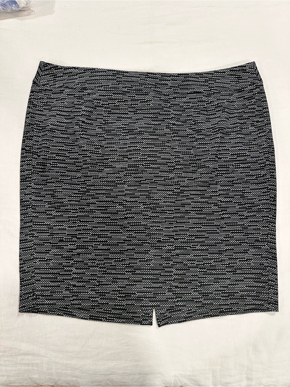 Lane Bryant Black and White Textured Midi Pencil Skirt